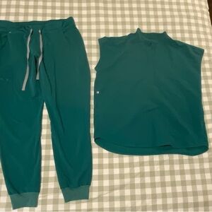Figs Teal Scrub Set